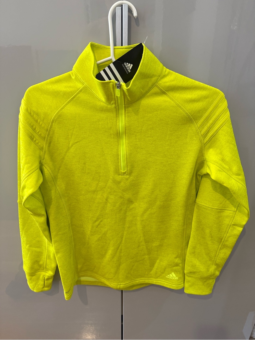 Adidas Performance neon yellow Half-Zip Pullover